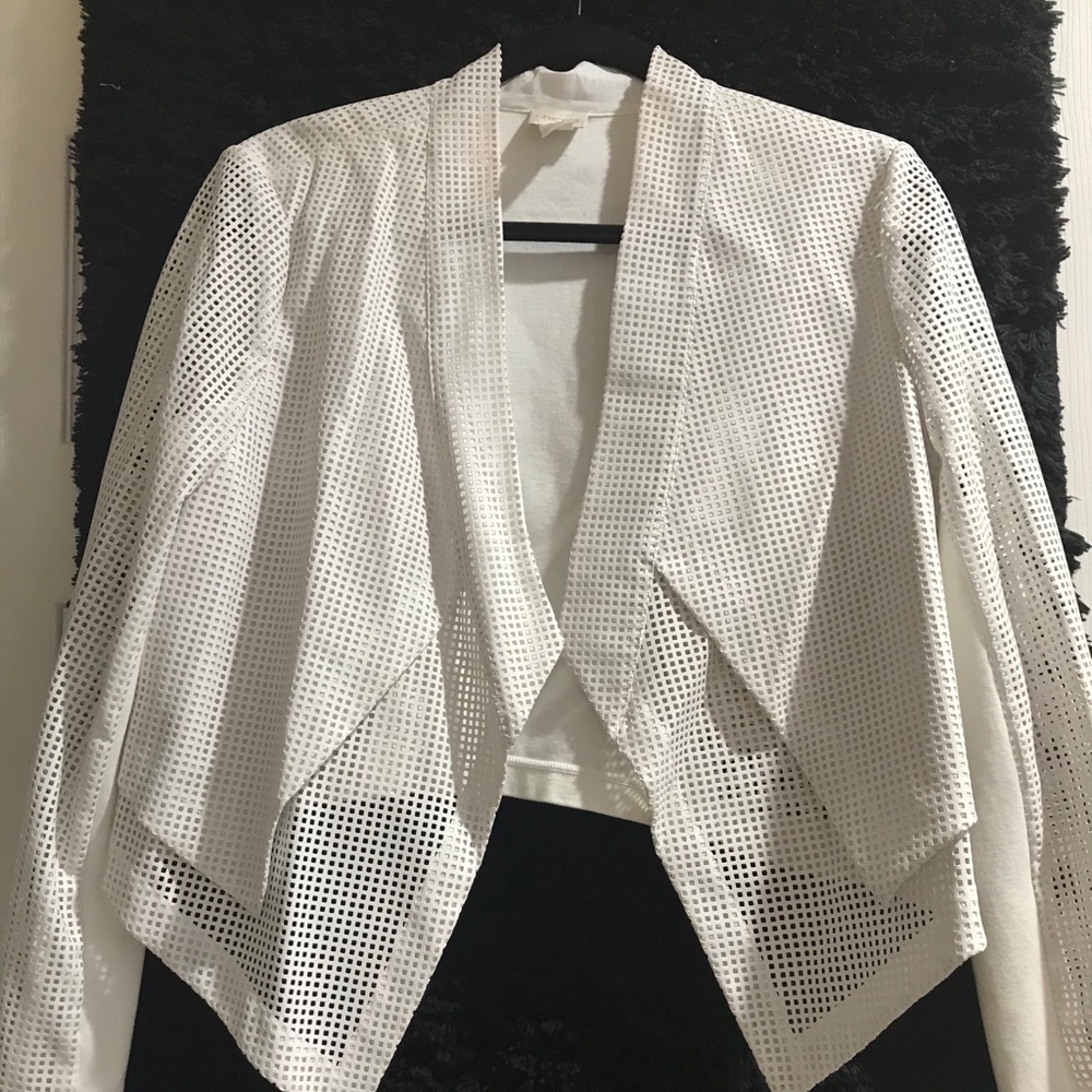 Faux leather, caged-look, jacket